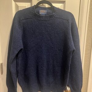 Pendleton Men's Navy Crewneck Sweater 100% Virgin Wool